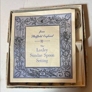 Loxley Sundae Spoons 6 pcs Setting Sheffield England
